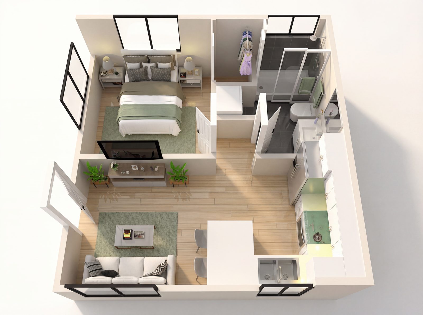 1 Bedroom ADU floor plan