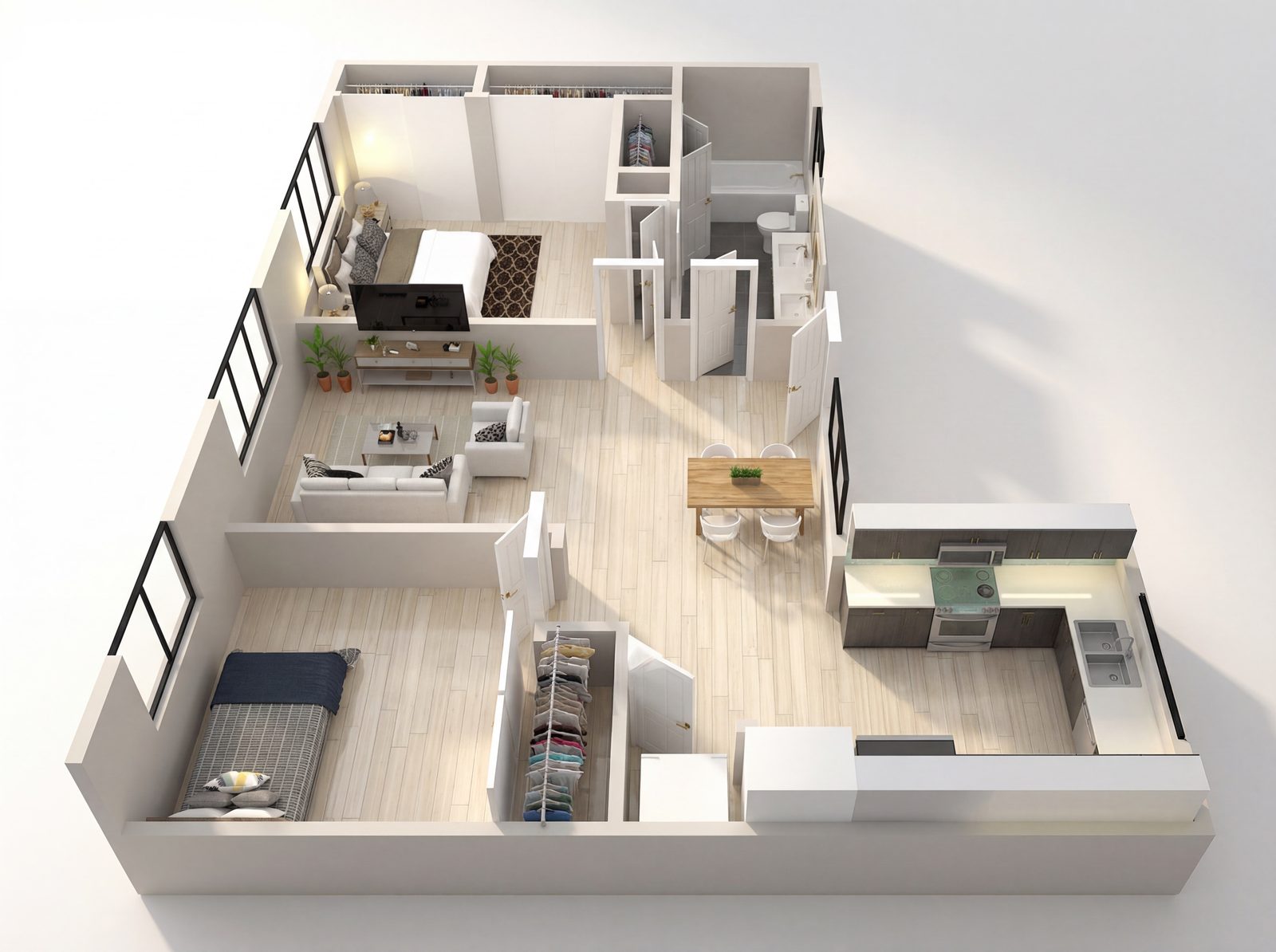 2 Bedroom ADU floor plan