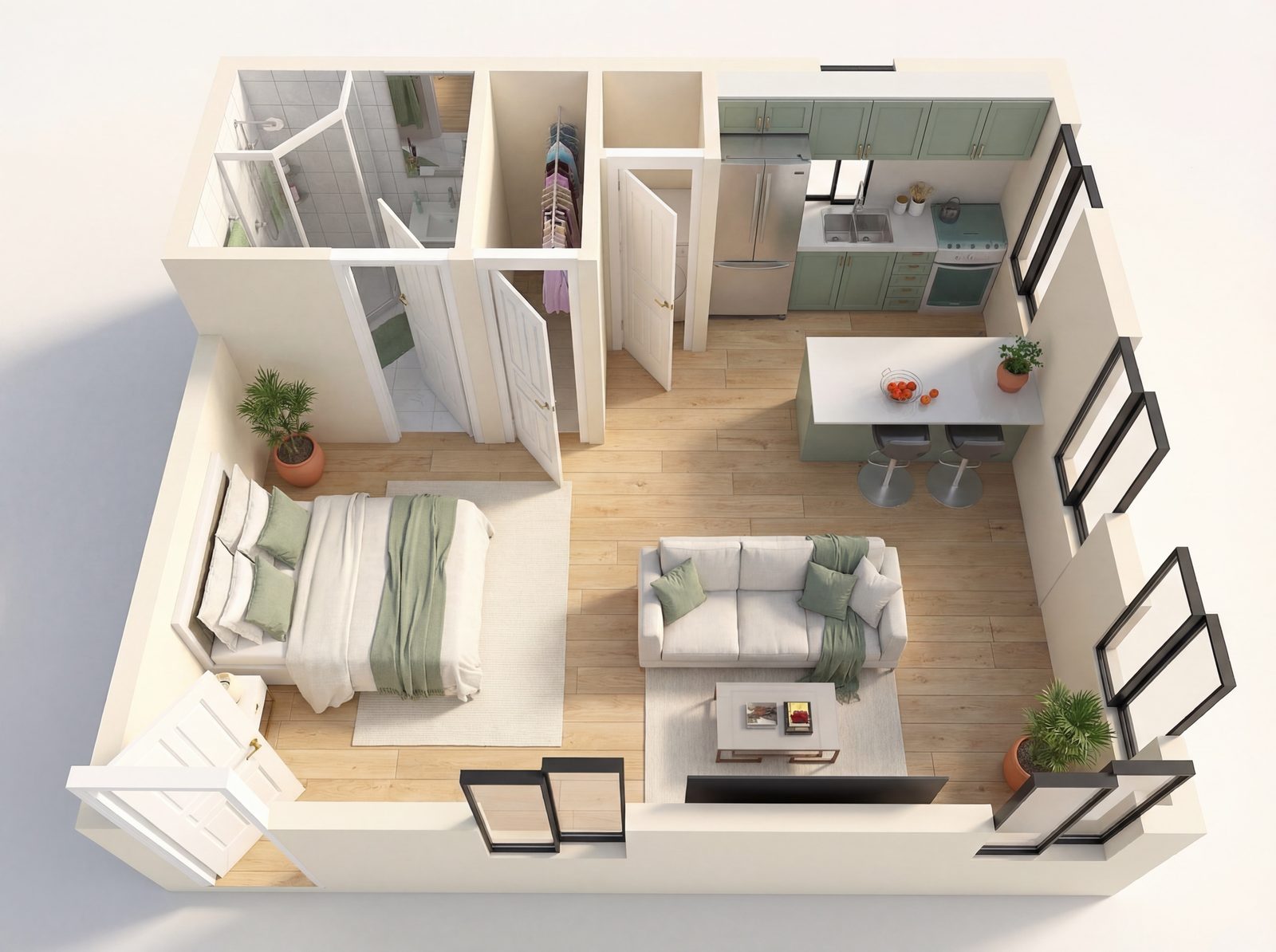 Open Studio 3 ADU floor plan