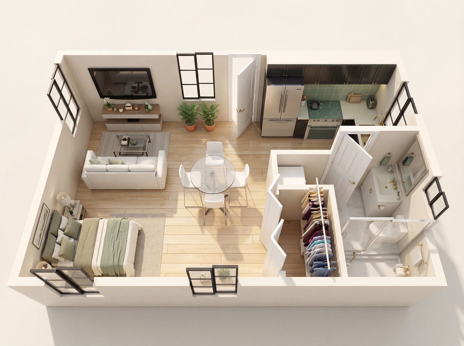 Open Studio 2 ADU floor plan